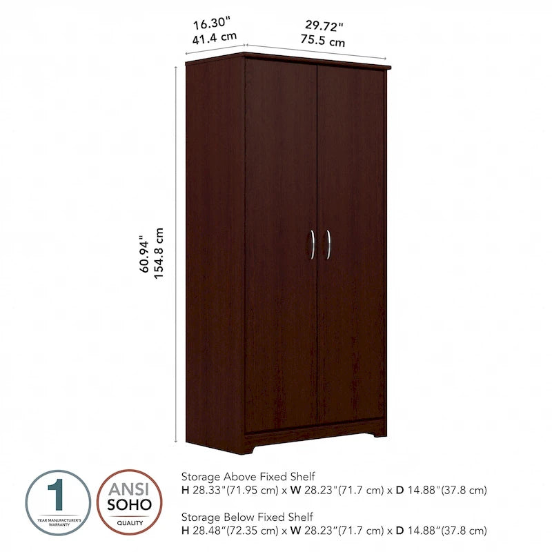 Armoire haute de rangement Cabot avec portes par Bush Furniture