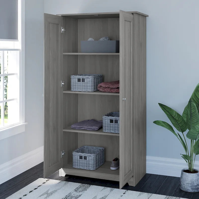 Meuble de rangement haut Cabot Espresso Oak avec portes – 31,38 long. x 16,30 larg. x 61,14 haut.