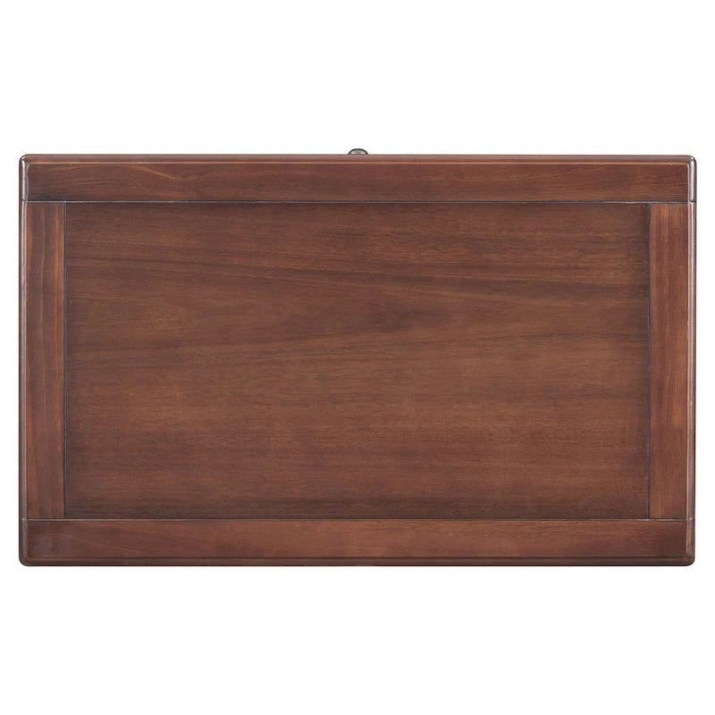 Table de chevet à 3 tiroirs en bois massif, meuble de rangement pour chambre, marron/bleu