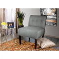 Fauteuil d'appoint capitonné avec pieds en bois massif multicolore