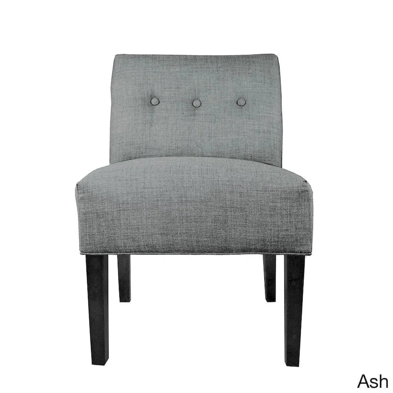 Fauteuil d'appoint capitonné avec pieds en bois massif multicolore