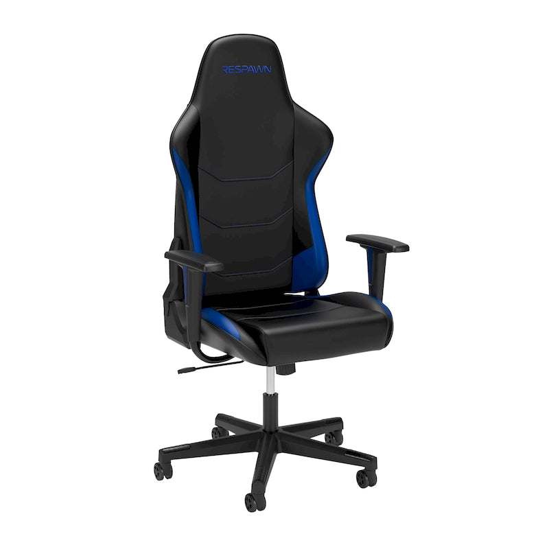 Fauteuil de jeu ergonomique de style course à dossier haut avec support lombaire