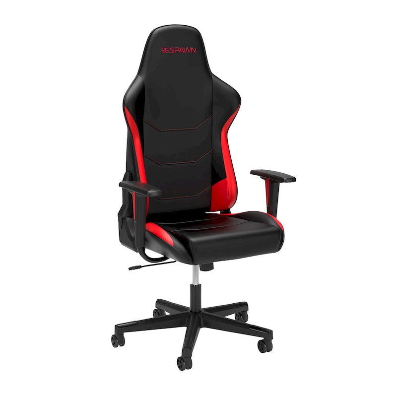 Fauteuil de jeu ergonomique de style course à dossier haut avec support lombaire