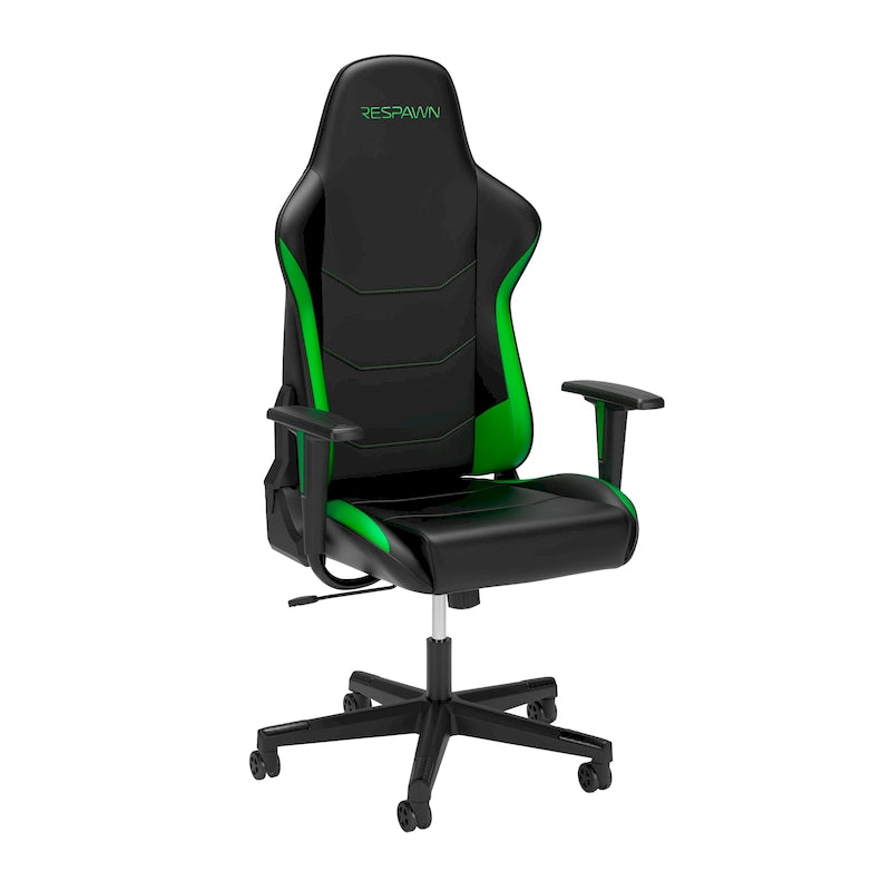 Fauteuil de jeu ergonomique de style course à dossier haut avec support lombaire