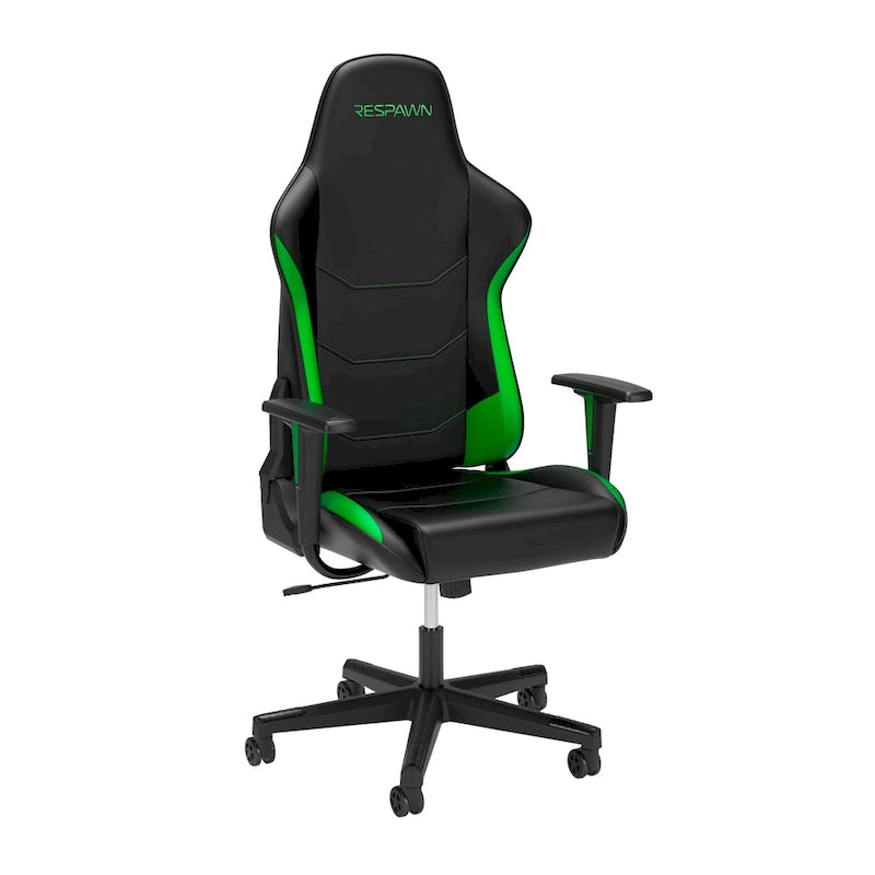 Fauteuil de jeu ergonomique de style course à dossier haut avec support lombaire