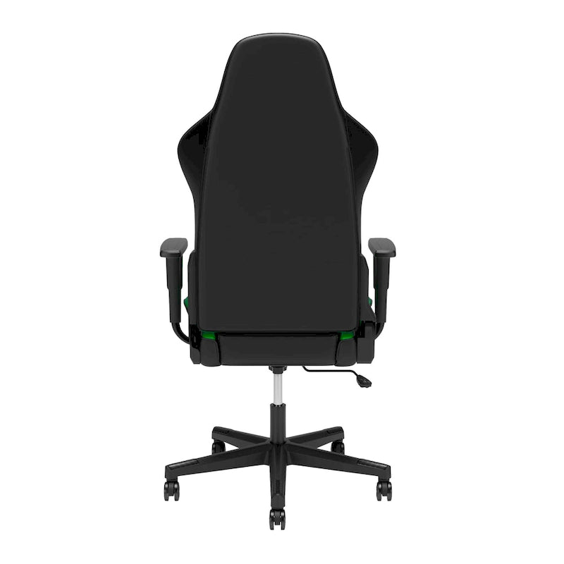 Fauteuil de jeu ergonomique de style course à dossier haut avec support lombaire