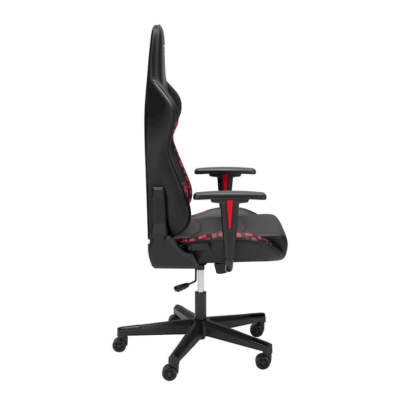 Fauteuil de jeu ergonomique de style course à dossier haut avec support lombaire
