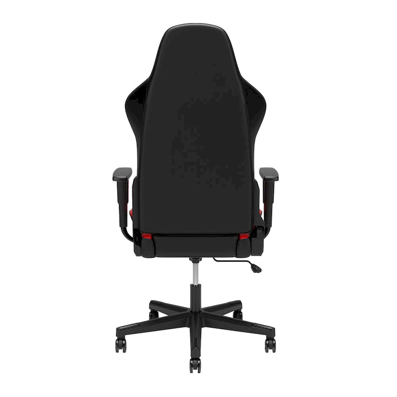 Fauteuil de jeu ergonomique de style course à dossier haut avec support lombaire