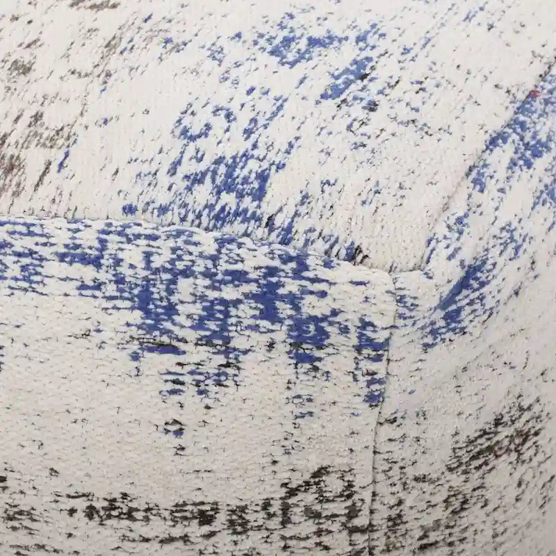 Pouf ottoman carré en chenille de coton bohème tissé à la main, tissu multicolore