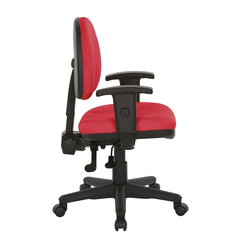 Chaise de bureau ergonomique rembourrée avec soutien lombaire et accoudoirs réglables