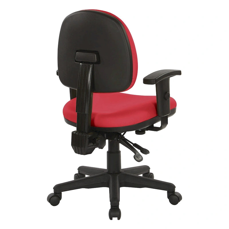 Chaise de bureau ergonomique rembourrée avec soutien lombaire et accoudoirs réglables