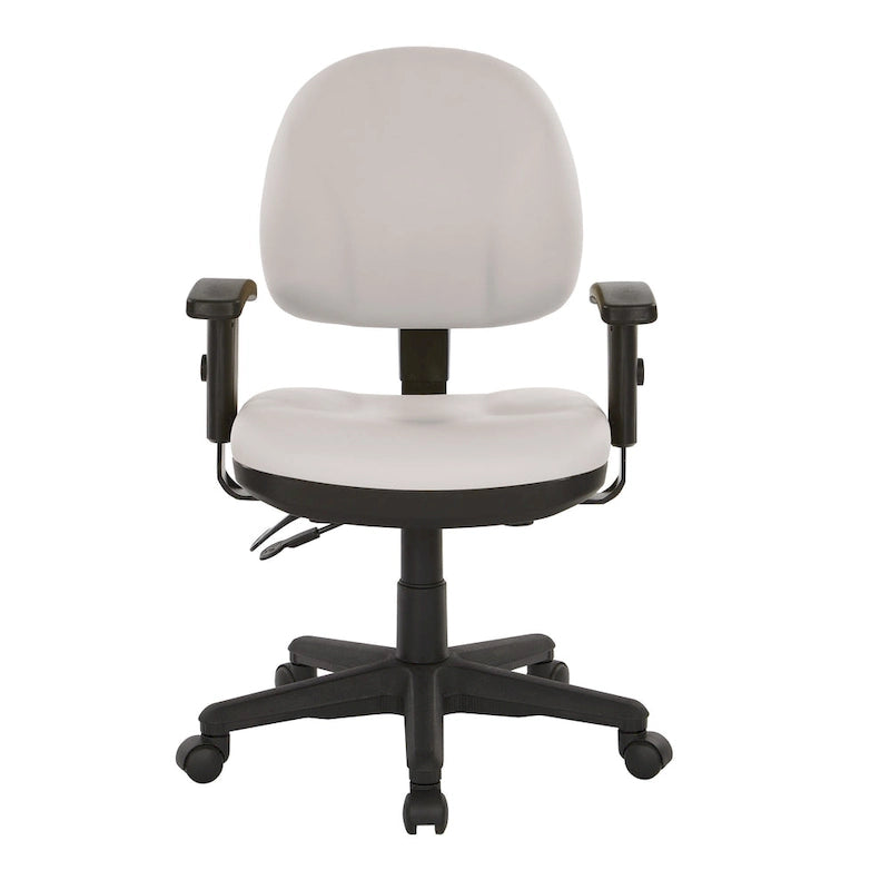 Chaise de bureau ergonomique rembourrée avec soutien lombaire et accoudoirs réglables