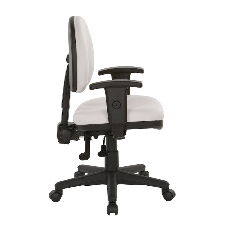 Chaise de bureau ergonomique rembourrée avec soutien lombaire et accoudoirs réglables