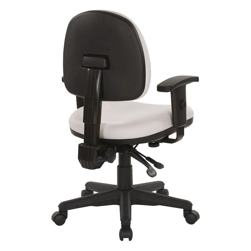 Chaise de bureau ergonomique rembourrée avec soutien lombaire et accoudoirs réglables