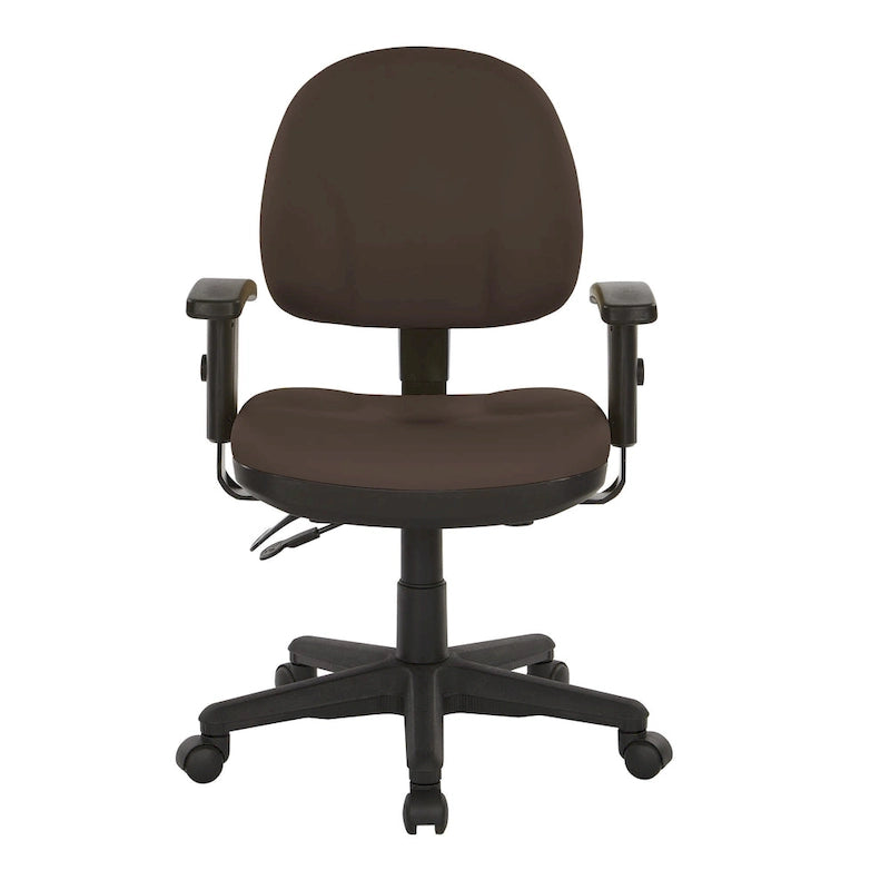 Chaise de bureau ergonomique rembourrée avec soutien lombaire et accoudoirs réglables