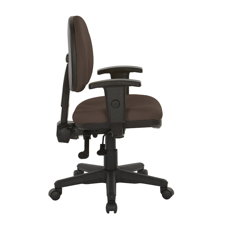 Chaise de bureau ergonomique rembourrée avec soutien lombaire et accoudoirs réglables