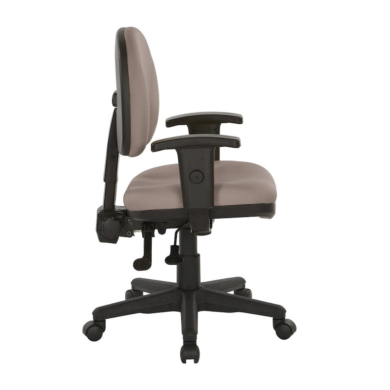 Chaise de bureau ergonomique rembourrée avec soutien lombaire et accoudoirs réglables