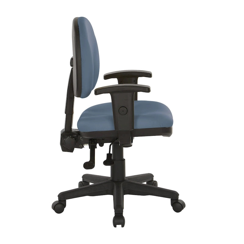 Chaise de bureau ergonomique rembourrée avec soutien lombaire et accoudoirs réglables