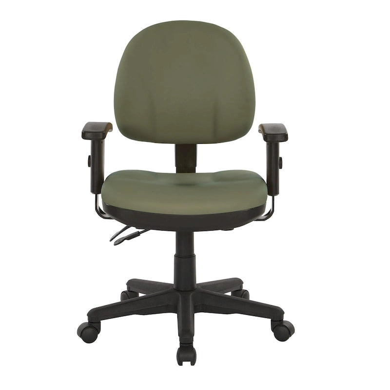 Chaise de bureau ergonomique rembourrée avec soutien lombaire et accoudoirs réglables