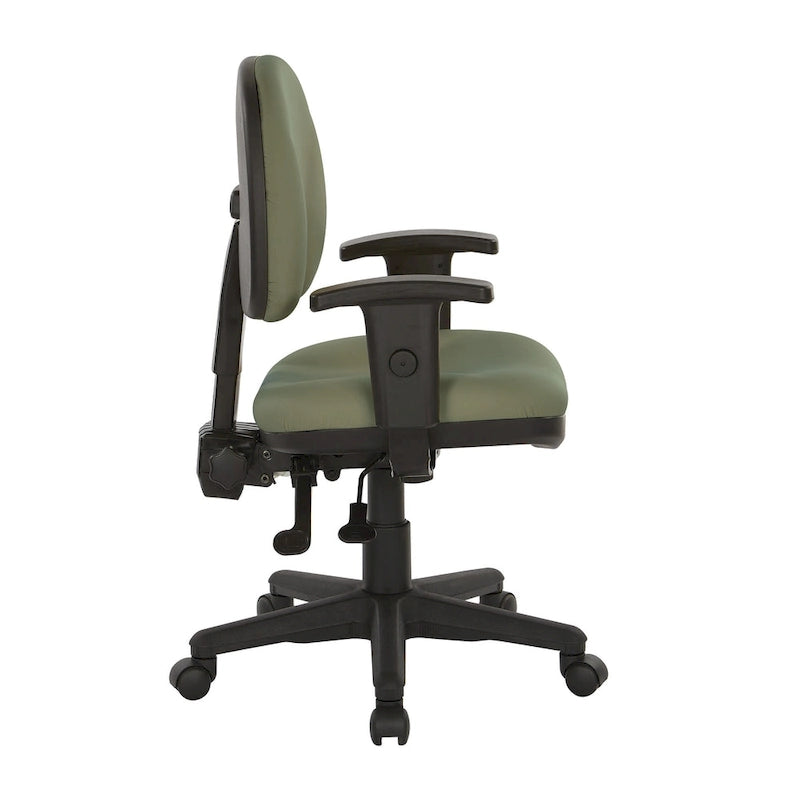 Chaise de bureau ergonomique rembourrée avec soutien lombaire et accoudoirs réglables
