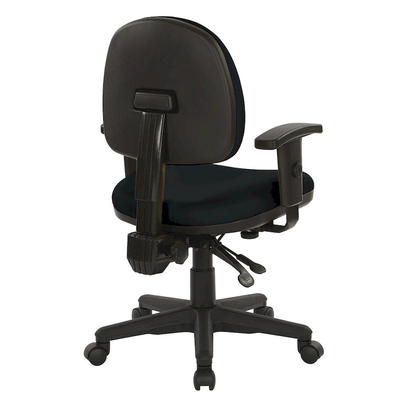 Chaise de bureau ergonomique rembourrée avec soutien lombaire et accoudoirs réglables