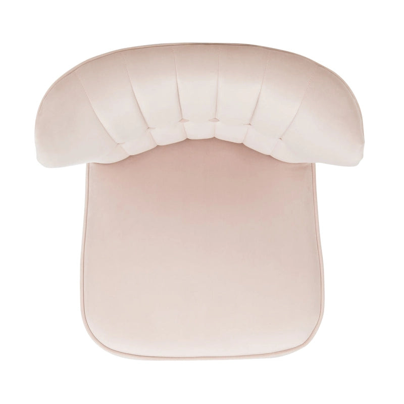 Fauteuil d'appoint capitonné en velours du milieu du siècle avec pieds en bois naturel