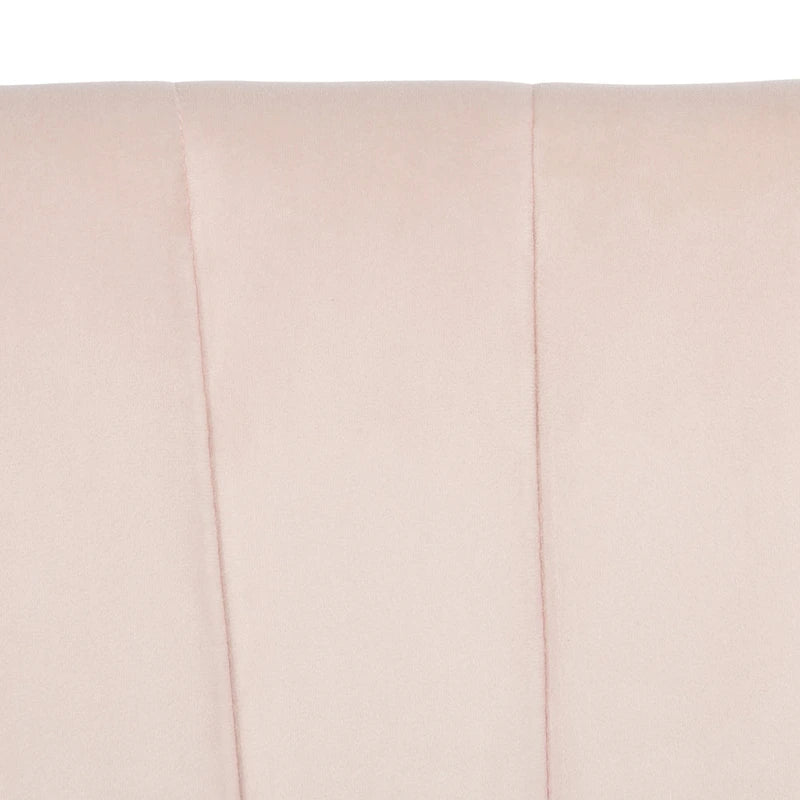 Fauteuil d'appoint capitonné en velours du milieu du siècle avec pieds en bois naturel