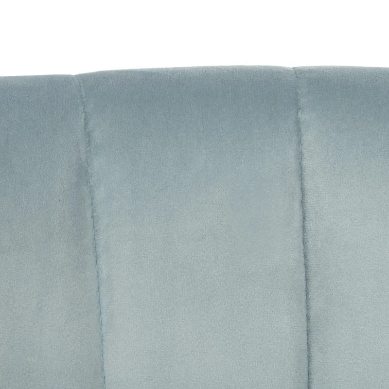 Fauteuil d'appoint capitonné en velours du milieu du siècle avec pieds en bois naturel