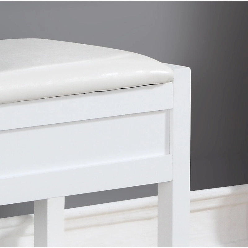 Banc de rangement en bois expresso avec assise rembourrée et étagère à chaussures
