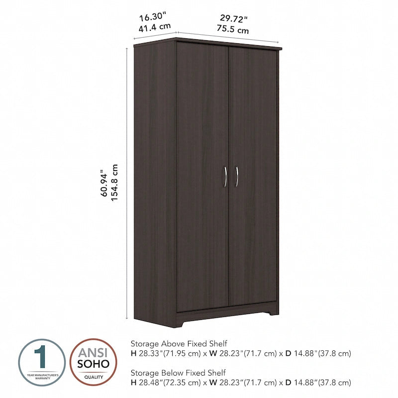 Armoire haute de rangement Cabot avec portes par Bush Furniture